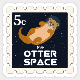 Otter Lover Postage Stamps | Funny Astronomy | Space Sticker